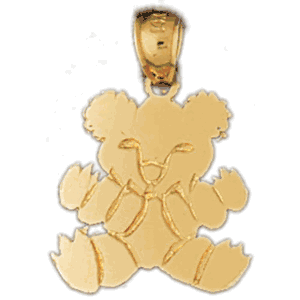 Teddy Bear Gold Charm DAZ-2489