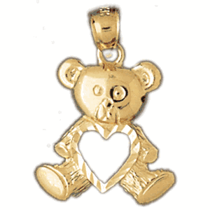 Teddy Bear with Heart Gold Charm DAZ-2495