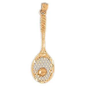 Tennis Racquets Gold Charm DAZ-3293