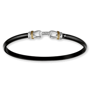 Titanium Bar with Link Top Hook Bracelet - Sterling Silver 14K Gold Wraps 4mm 6.5 Inch