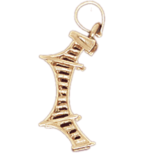 14K Gold Travel Charm-Daz-4921