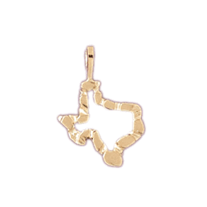 14K Gold Travel Map Charm-Daz-5058