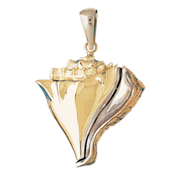 Tricolor Shell Gold Charm DAZ-3