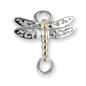 Ss Dragonfly Clasp W/14ky Accent - TTCCDF