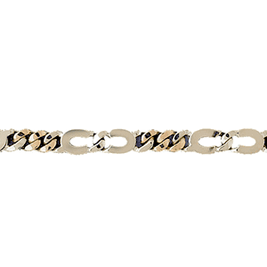 Two Tone Gold Link Bracelet DAZ-12646