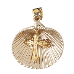 Two Tone with Cross Gold Charm DAZ-12