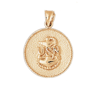 United States Navy Logo Gold Charm DAZ-4637