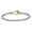 Unity Peridot Cable Hook Bracelet - Silver & 14K Gold 3.5mm 7 Inch