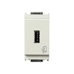 Vimar Idea High Power USB Outlet 120/230V-5V, 1M, White