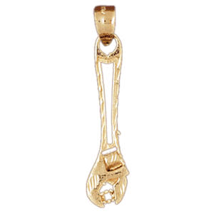 14K Gold Wrench Charm-Daz-6642