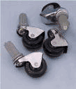 Blickman Adjustable Stool Parts - Single-Wheel Hard Rubber Casters