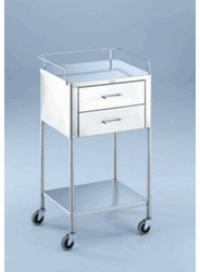 Blickman Anesthesia Utility Table: GEORGE - 2 drawer