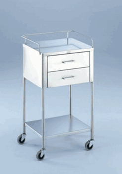 Blickman Anesthesia Utility Table: GEORGE - 2 drawer
