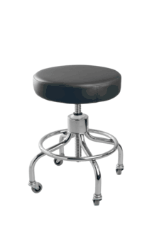 Blickman Chrome Four-Leg Adjustable Exam Stool