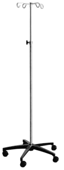 Blickman Five-Leg IV Stands Stainless Steel - 2 Hook