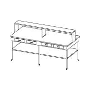 Blickman Work Tables: with Shelf