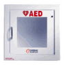 Cardiac Science AED Wall Cabinet: Semi-Recessed with Alarm, Security Enabled