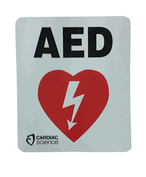 Cardiac Science Powerheart Signage Window Decal