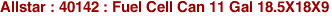 Allstar : 40142 : Fuel Cell Can 11 Gal 18.5X18X9