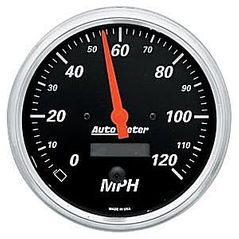 Auto Meter : 1489 5" Designer Black - Speedometer - Electric - Programmable - 120 MPH