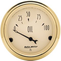Auto Meter : 1528 2 1/16 Golden Oldies - Oil Pressure Gauge - 0-100 PSI