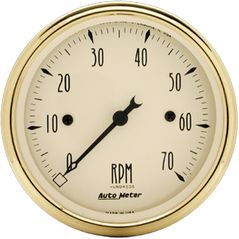 Auto Meter : 1595 3 1/8" Golden Oldies - Tachometer - In Dash -  - Electric - 7,000 RPM