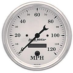 Auto Meter : 1689 5" Old Tyme White -   Speedometer - Electric - Programmable - 120 MPH