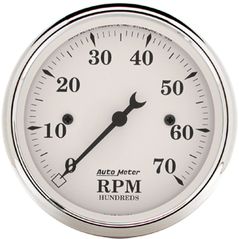 Auto Meter : 1695 3 1/8" Old Tyme White -   Tachometer - Electric - 7,000 RPM