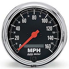 Auto Meter : 2489 3 3/8" Traditional Chrome -  Speedometer - Electric -  Programmable - 160 MPH
