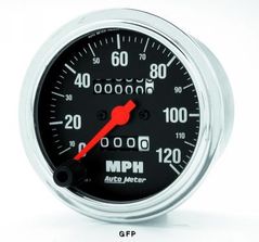 Auto Meter : 2492 3 3/8" Traditional Chrome - Speedometer - Mechanical - 120 MPH