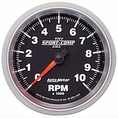 Auto Meter : 3697 : 3 3/8" Sport Comp II - Tachometer - In Dash