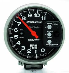 Auto Meter : 3967 5" Sport-Comp - Tachometer With Playback -  11,000 RPM
