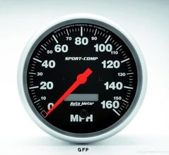 Auto Meter : 3989 5" Sport-Comp - Speedometer - Electric - Programmable - In Dash -  160 MPH