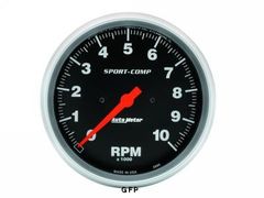 Auto Meter : 3990 5" Sport-Comp - Tachometer - Electric - In Dash - 10,000 RPM