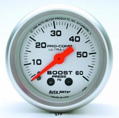 Auto Meter : 4305 2 1/16" Ultra-Lite - Boost Gauge - Mechanical -  0-60 PSI