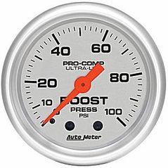 Auto Meter : 4306 : 2 1/16" - Ultra Lite - Boost  - 0 - 100 psi
