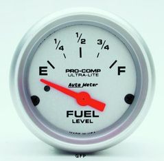 Auto Meter : 4314 2 1/16" Ultra-Lite - Fuel Level Gauge -  Electric -  0 Ohm Empty / 90 Ohm Full