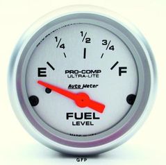 Auto Meter : 4316 2 1/16" Ultra-Lite - Fuel Level Gauge -  Electric -  240 Ohm Empty / 33 Ohm Full