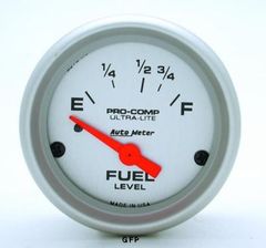 Auto Meter : 4318 2 1/16" Ultra-Lite - Fuel Level Gauge -  Electric -  16 Ohm Empty / 158 Ohm Full