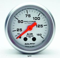 Auto Meter : 4320 2 1/16" Ultra-Lite - Air Pressure Gauge -  Mechanical -  0-150 PSI