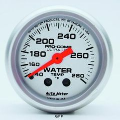 Auto Meter : 4331 2 1/16" Ultra-Lite - Water Temperature Gauge - Mechanical -  140-280 Degrees F