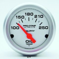 Auto Meter : 4347 2 1/16" Ultra-Lite -  Oil Temperature Gauge - Electric -  100-250 Degrees F