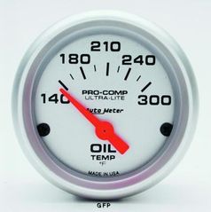 Auto Meter : 4348 2 1/16" Ultra-Lite -   Oil Temperature Gauge - Electric -  140-300 Degrees F