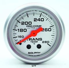Auto Meter : 4351 2 1/16" Ultra-Lite - Transmission Temperature Gauge - Mechanical -  140-280 Degrees F
