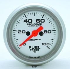 Auto Meter : 4363 2 1/16"  Ultra-Lite -  Fuel Pressure Gauge - Electric - Full Sweep - 0-100 PSI