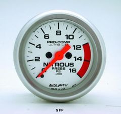 Auto Meter : 4374 2 1/16"  Ultra-Lite -  Nitrous Pressure Gauge - Electric - Full Sweep - 0-1600 PSI