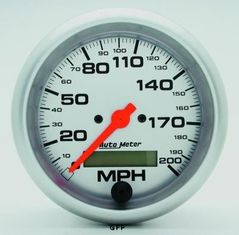 Auto Meter : 4486 3 3/8" Ultra-Lite -  Speedometer - Electric -  In-Dash - Programmable - 200 MPH