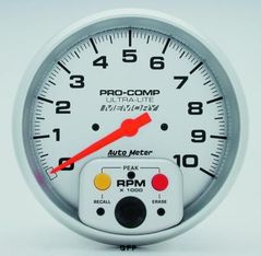 Auto Meter : 4494 5" Ultra-Lite -  Tachometer - Electric - Single Range With Memory - In-Dash - 10,000 RPM