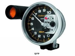 Auto Meter : 4899 5" Carbon Fiber Series - Tachometer With Shift-Lite - Electric - Pedestal Mount  -  10,000 RPM