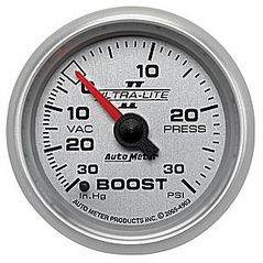 Auto Meter : 4903 : 2 1/16" - Ultra Lite II - Boost / Vacuum - 30 In. Hg/30 psi